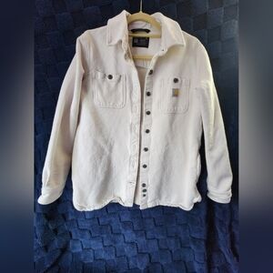 Carhartt Ivory Workshirt Jacket with Chest Pockets
